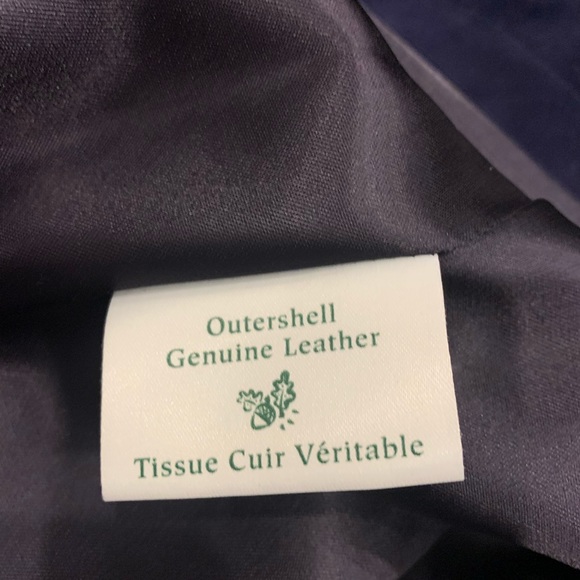 Danier Genuine Leather Blazer, Navy Blue, Size small - Picture 4 of 4